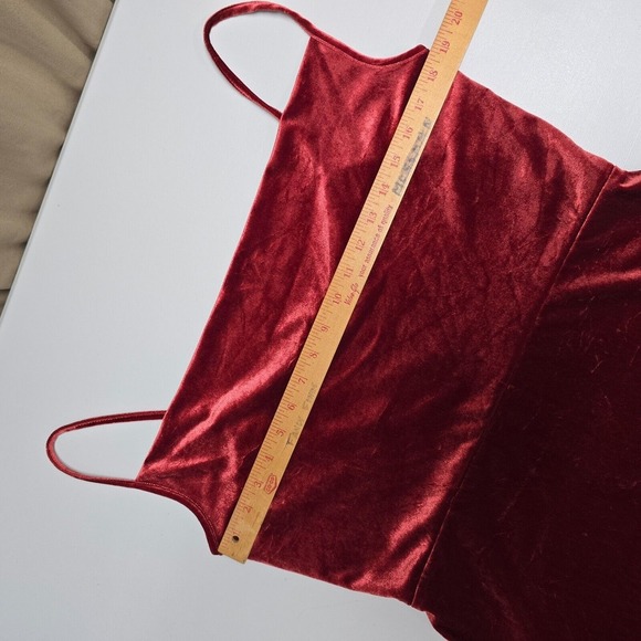 Taylor Women’s 14 Velvet Maxi Dress Drape Neck Side Slit Stretch Whimsigoth - Picture 10 of 13